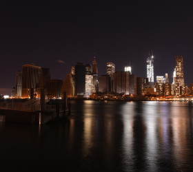 View of downtown Manhattan following Hurricane Sandy and power outage as of November 3 2012. Some buildings have power returned to them.
** Note: Slight graininess, best at smaller sizes